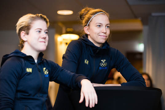 Sveriges Lisa Johansson och Emilia Ramboldt