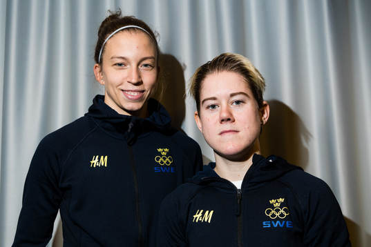 Sveriges Emilia Ramboldt och Lisa Johansson