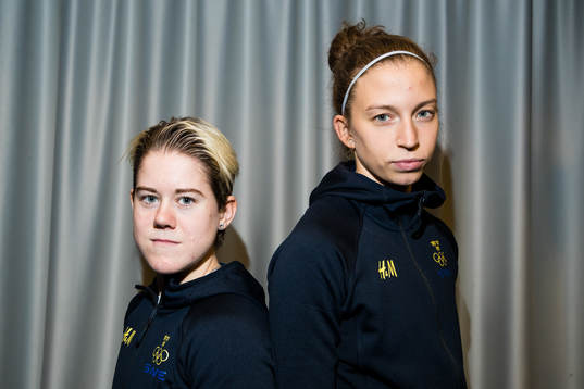 Sveriges Emilia Ramboldt och Lisa Johansson