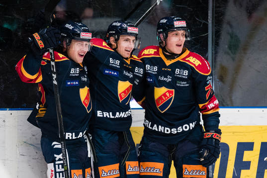 Djurgårdens Jesper Pettersson och Patrik Lundh jublar