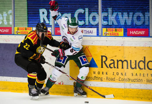 Brynäs Jörgen Sundqvist och Frölundas Mats Rosseli Olsen