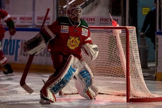 Moras målvakt Mattias Pettersson  i ishockeymatchen i SHL
