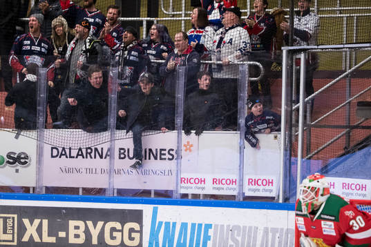 Linköpings supporters i ishockeymatchen i SHL mellan Mora
