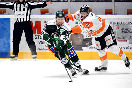 Färjestads Rasmus Asplund och Karlskronas Kristoffer Söder