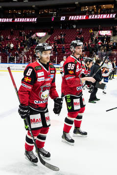 Malmö Redhawks Johan Olofsson, Kim Rosdahl och Anton