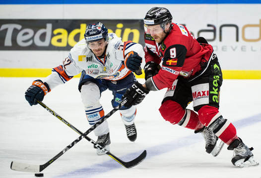 Malmö Redhawks Frederik Storm och Växjös Arvid Lundberg