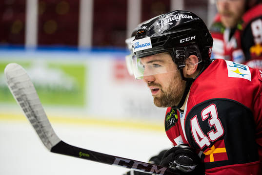 Malmö Redhawks Nichlas Hardt deppar i båset