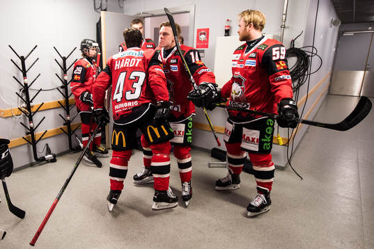 Malmö Redhawks Carl-Johan Lerby och Nichlas Hardt