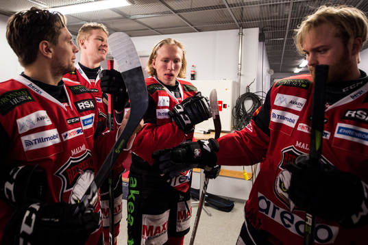 Malmö Redhawks Daniel Zaar, Lars Bryggman, Marcus