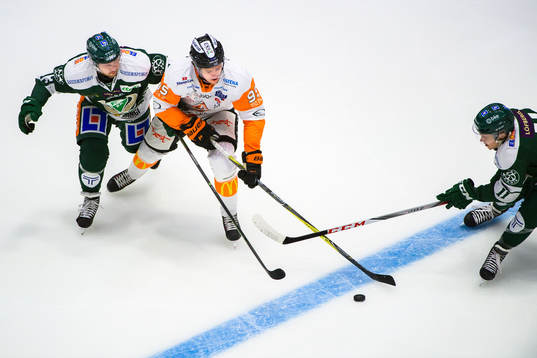 Färjestads Linus Persson och Karlskronas Carl Persson