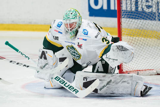 Björklövens målvakt Adam Werner
