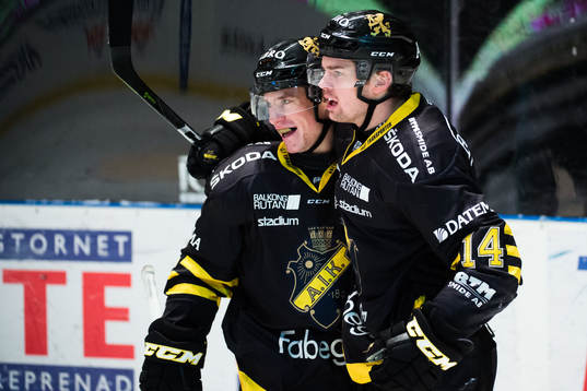 s Anton Holm och Kalle Jellvert jublar