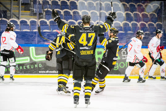 Panterns spelare jublar