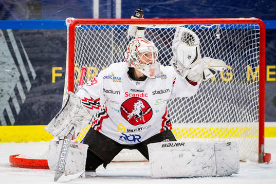 Vita Hästens målvakt Viktor Kokman