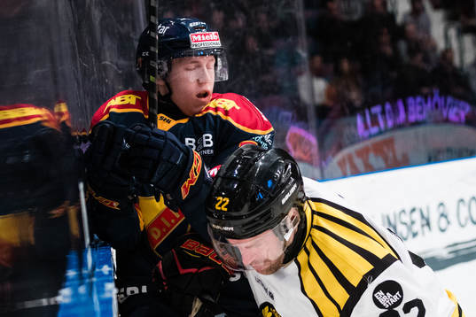 Djurgårdens Jonathan Davidsson och Brynäs Jörgen