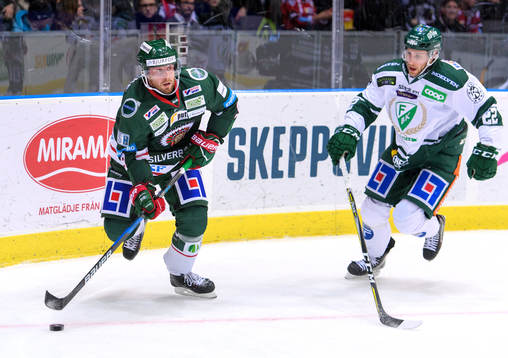 Frölundas Jan Mursak och Färjestads Per Åslund