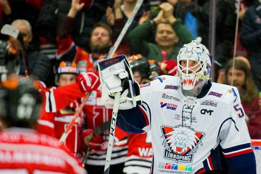 Linköpings målvakt Jonas Gustavsson deppar