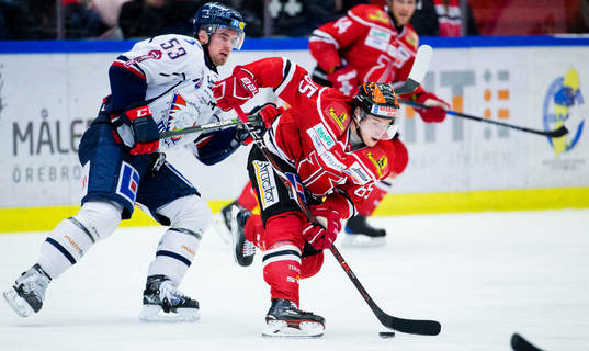 Linköpings Eddie Larsson och Örebros Sakari Manninen