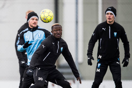 Malmö FFs Eric Larsson och Bonke Innocent