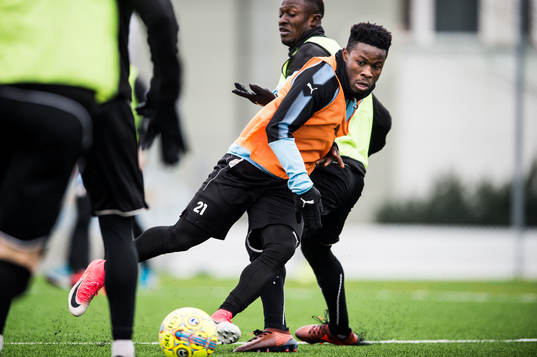 Malmö FFs Kingsley Sarfo och Bonke Innocent