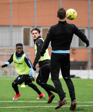 Malmö FFs Kingsley Sarfo och Andreas Vindheim