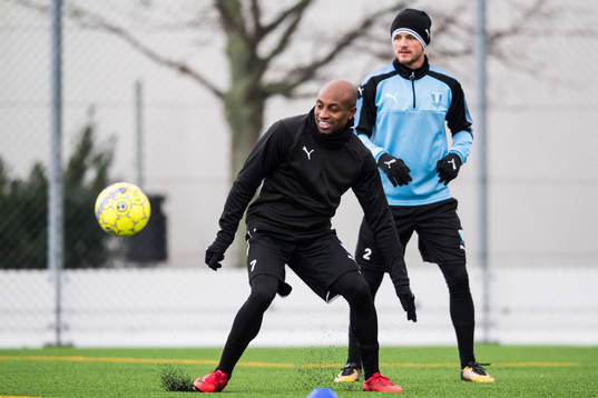 Malmö FFs Fouad Bachirou och Eric Larsson