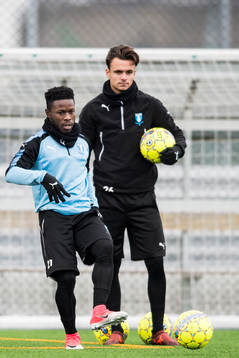Malmö FFs Kingsley Sarfo och Andreas Vindheim