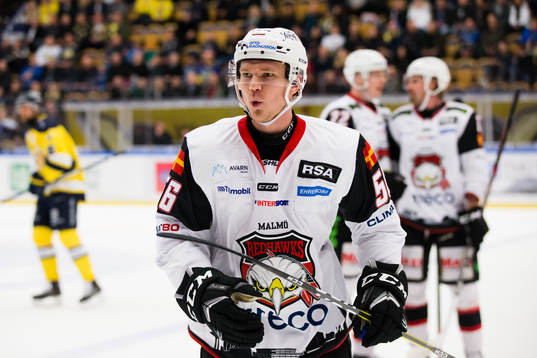 Malmö Redhawks Tobias Ekberg  jublar