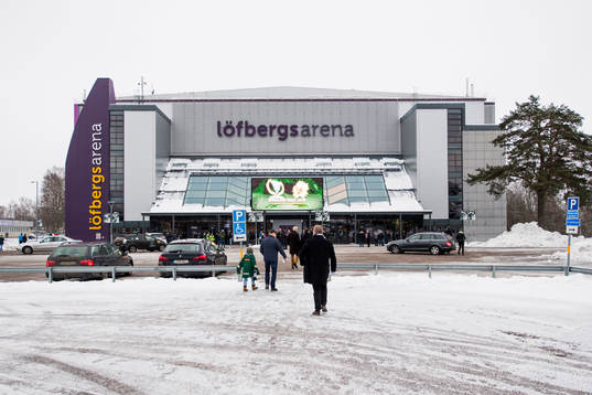 Löfbergs Arena innan ishockeymatchen i SHL mellan