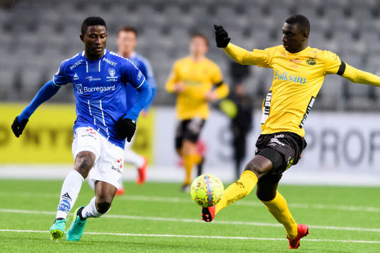 Sarpsborgs Usman Mohammed och Elfsborgs Marokhy Ndione