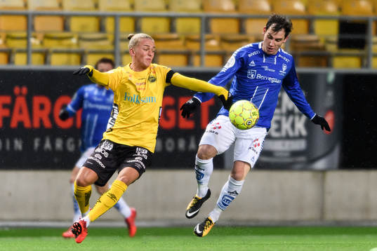 Sarpsborgs Nikola Tkalcic och Elfsborgs Jesper Karlsson