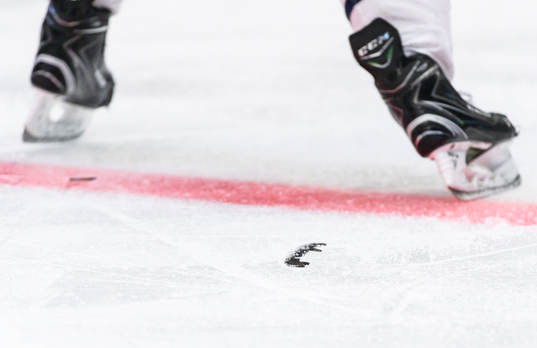 En skridskoskena har lossnat