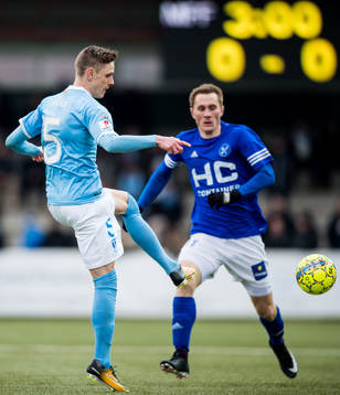 Malmö FFs Sören Rieks och Fremad Amager Sebastian Andersen