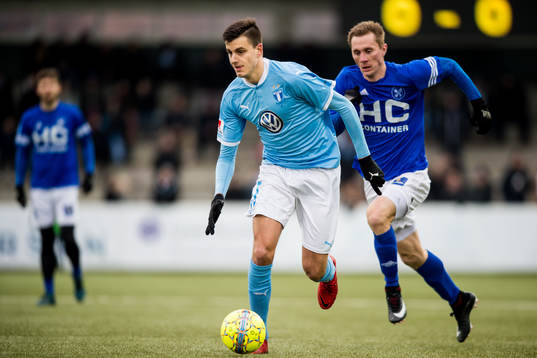 Malmö FFs Alexander Jeremejeff och Fremad Amager Sebastian