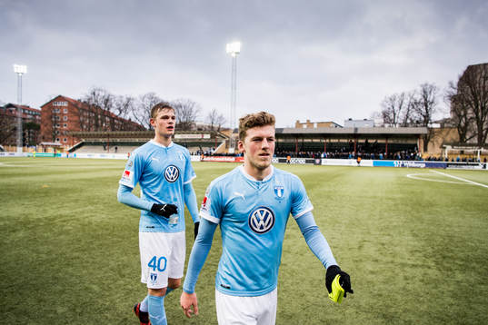 Malmö FFs Teddy Bergqvist och Hugo Andersson