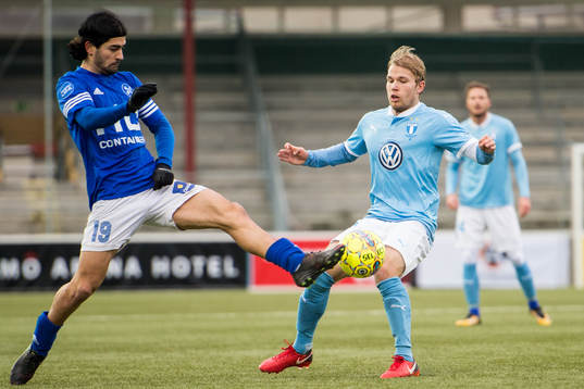 Fremad Amager Jabar Sharza och Malmö FFs Oscar Lewicki