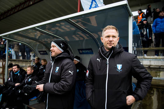 Malmö FFs assisterande tränare Olof Persson och tränare