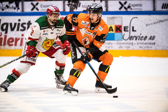 Moras Daniel Grillfors  och Karlskronas Joel Kellman