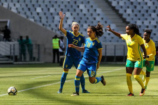 Sveriges Olivia Schough och Loreta Kullashi