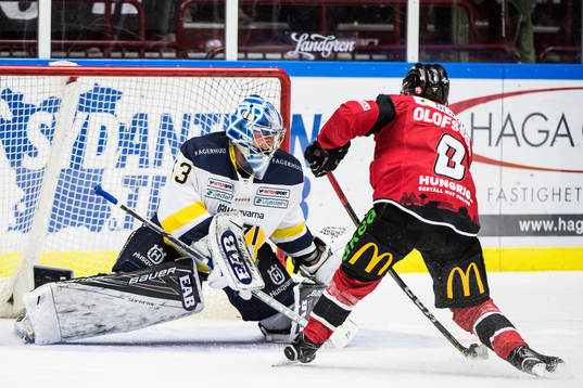 Malmö Redhawks Johan Olofsson gör avgörande straffmålet