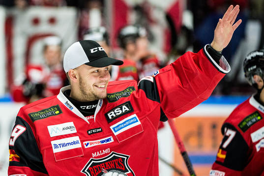 Malmö Redhawks målvakt Oscar Alsenfelt