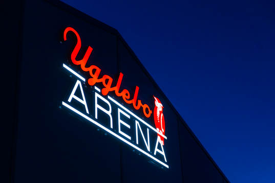 Exteriör av Ugglebo Arena innan invigningen av Ugglebo