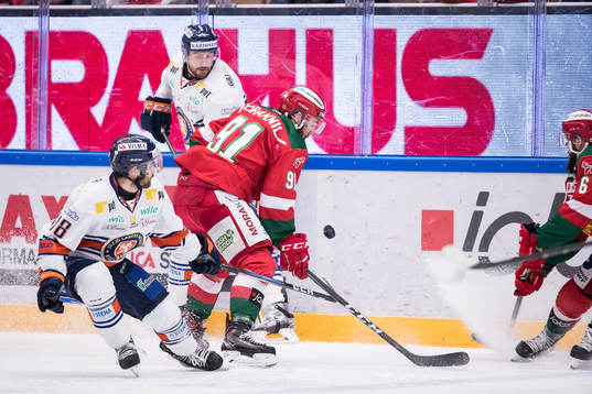 Växjös Andrew Calof och Moras Jacob Lagacé  i