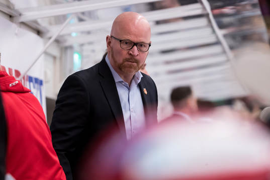 Moras tränare Johan Rosen  i ishockeymatchen i SHL mellan