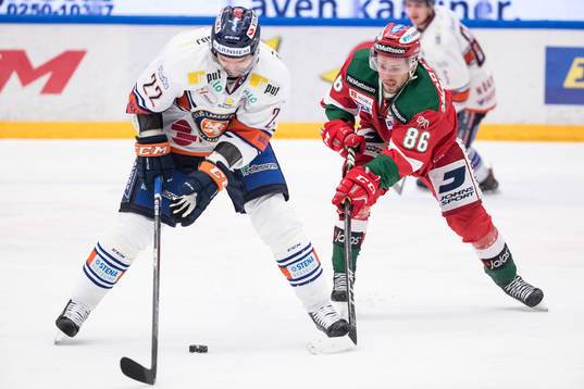 Växjös Janne Pesonen och Moras Mathias Bromé  i