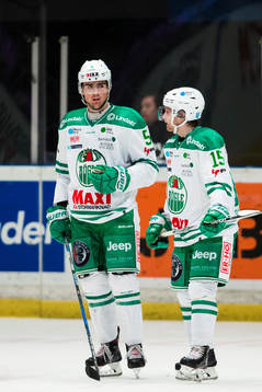 Rögles Alen Bibic deppar med Simon Ryfors och Linus Sandin