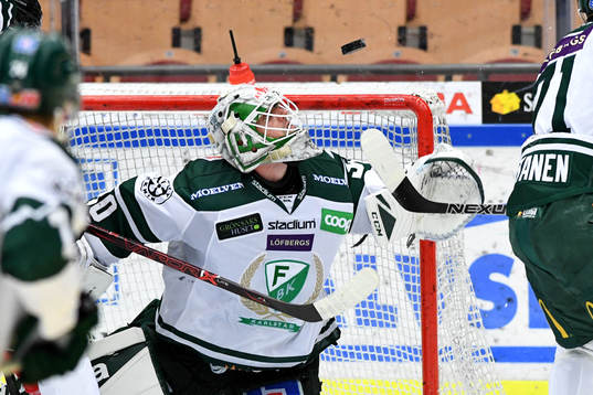 Färjestads målvakt Lars Haugen