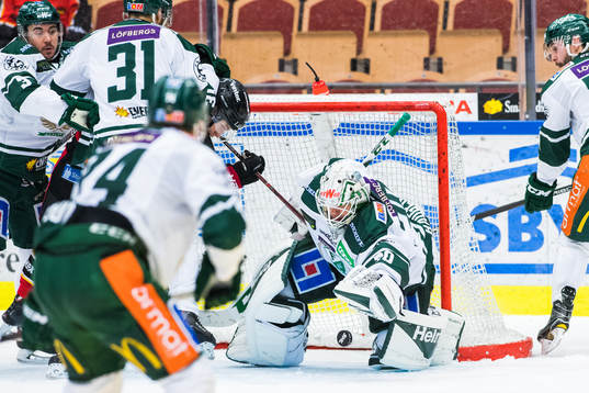 Färjestads målvakt Lars Haugen