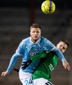 Malmö FFs Lasse Nielsen och Floras Rauno Sappinen