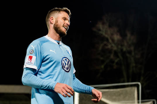 Malmö FFs Lasse Nielsen deppar